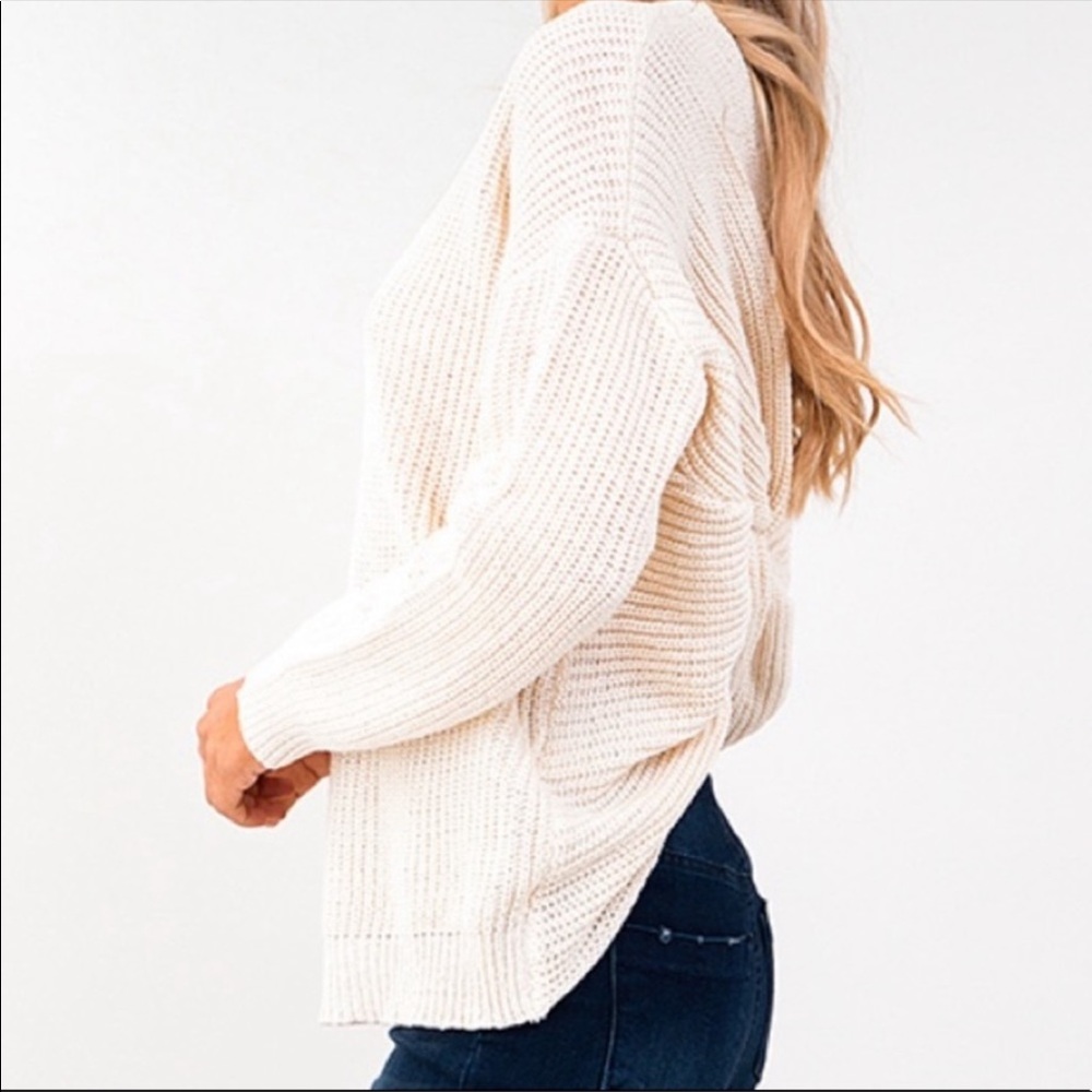 Cozy Casual by October Love | Twist Back Sweater - Picture 6 of 8